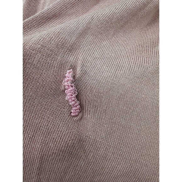 Fantastic Ted baker Cardigan Light Salmon Colour With Roses At The Back 2 /M - Picture 14 of 16